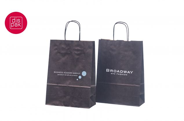 mustat ny�rik�densijalliset paperipussit omalla painatuksella 