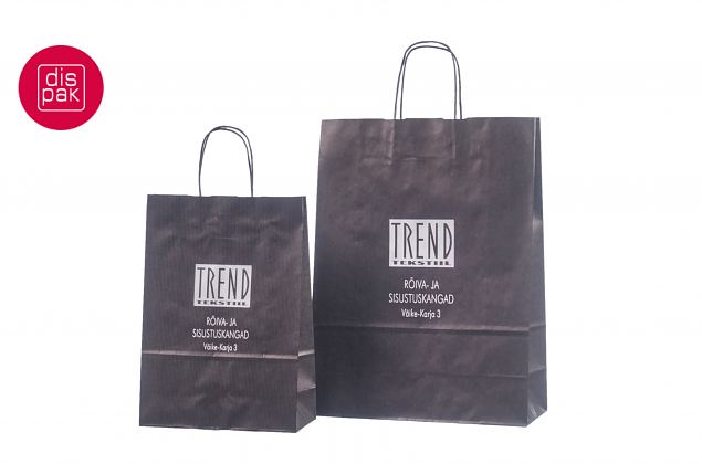 musta tyylik�s paperikassi logolla 