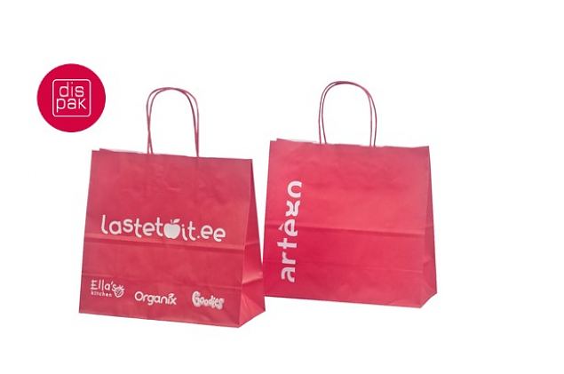 punaiset ny�rik�densijalliset paperikassit painatuksella 