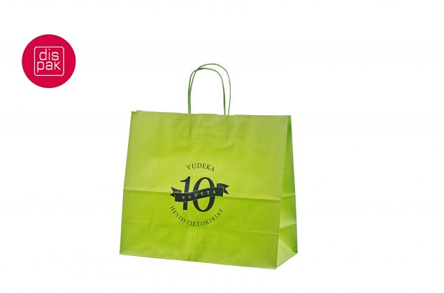 vaaleanvihre� ny�rik�densijallinen paperikassi logolla 