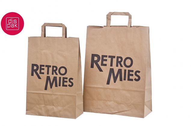 tyylik�s litte�kannikkeinen ekopaperikassi painatuksella 