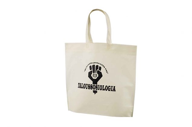 Veldesignede beige non-woven poser i h�j kvalitet. Minimumordre p� bestillinger med personligt try