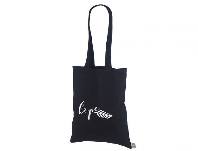 Strke sort organisk bomuldspose i hj kvalitet. Gratis transport til Danmark. 