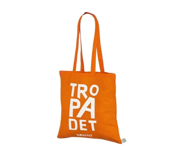 Oransje handlenett av økologisk bomull
