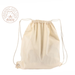 Ryggsekk av økologisk bomull. Mål 40×45 cm