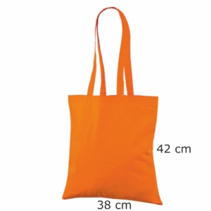 Oransje handlenett til en rimelig pris Mål 38×42 cm.