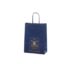 Blå papirposer med tilpasset trykk