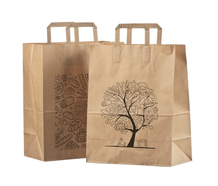 Brun take-away pose 32x17x40 cm med stilfullt design