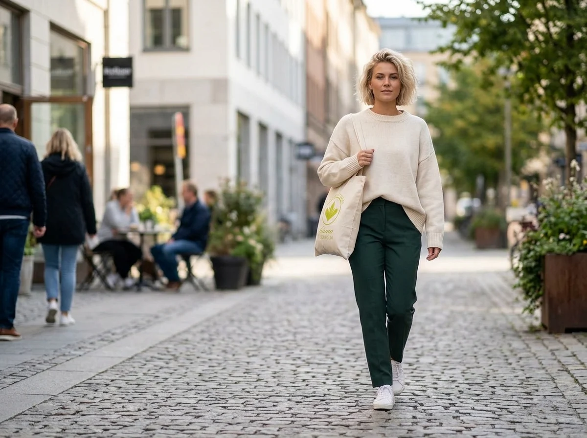 Tøypose med logotrykk