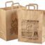 Brun take-away pose 32x17x40 cm med tilpasset trykk