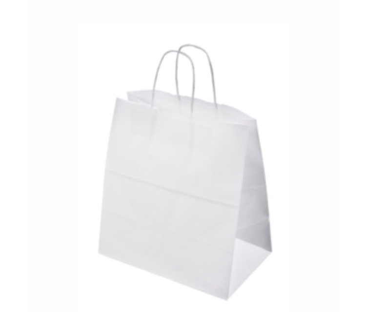 Hvit take-away pose 32x19x34 cm