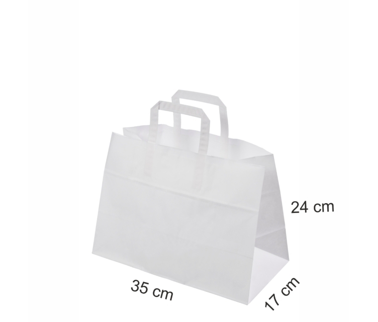 Hvit take-away pose 35x17x24,5 cm