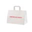 Hvit take-away pose 35x17x24,5 cm med bedriftslogo