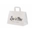 Hvit take-away pose 35x17x24,5 cm med reklametrykk