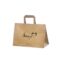 Kraftpapir take-away pose 35x17x24,5 cm med reklametrykk